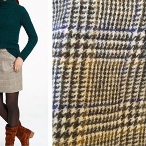 J Crew plaid/herringbone mini skirt, size 8. Mint. Like new.